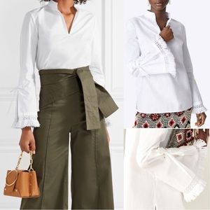 FINAL PRICE NWT Tory Burch Sophie Fringe-Trim Bell Sleeve Top